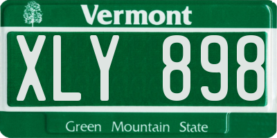 VT license plate XLY898