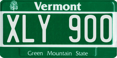 VT license plate XLY900