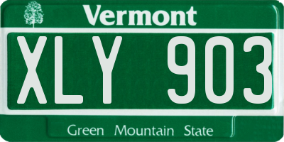 VT license plate XLY903