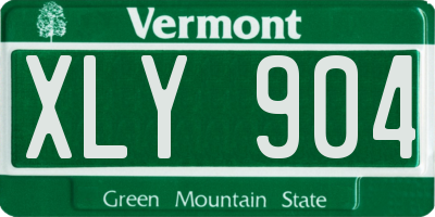 VT license plate XLY904