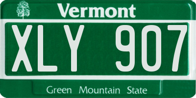 VT license plate XLY907