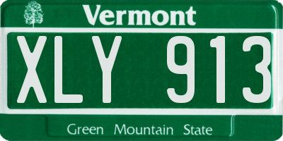 VT license plate XLY913