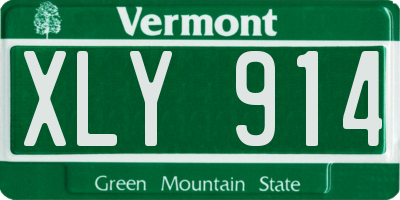 VT license plate XLY914