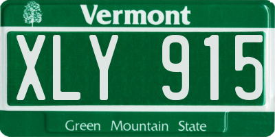 VT license plate XLY915