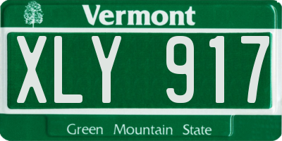 VT license plate XLY917