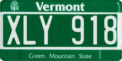 VT license plate XLY918