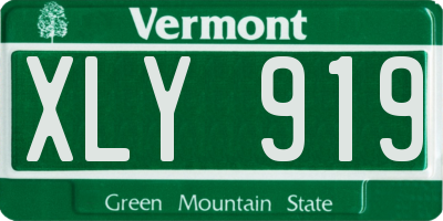 VT license plate XLY919