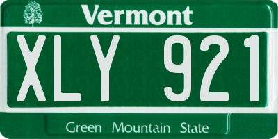 VT license plate XLY921