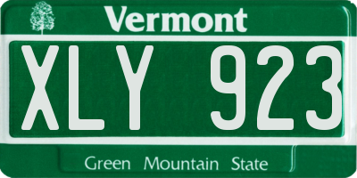 VT license plate XLY923