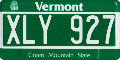 VT license plate XLY927