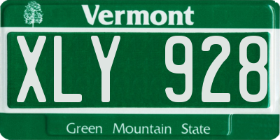 VT license plate XLY928
