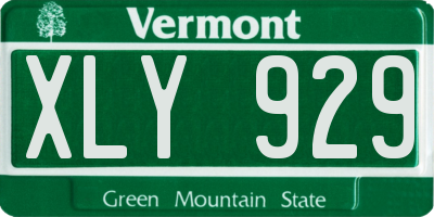 VT license plate XLY929