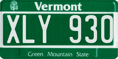 VT license plate XLY930