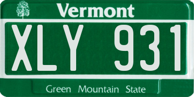 VT license plate XLY931