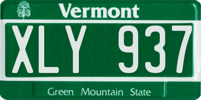 VT license plate XLY937
