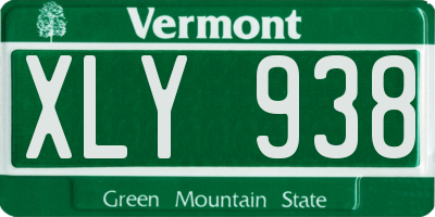 VT license plate XLY938