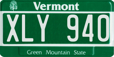 VT license plate XLY940