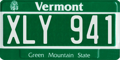 VT license plate XLY941
