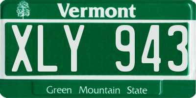 VT license plate XLY943