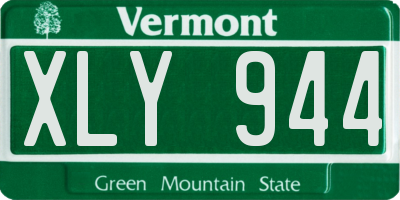 VT license plate XLY944