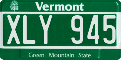 VT license plate XLY945