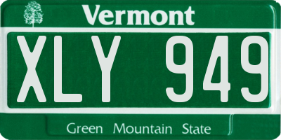 VT license plate XLY949