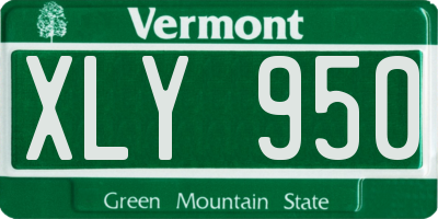 VT license plate XLY950