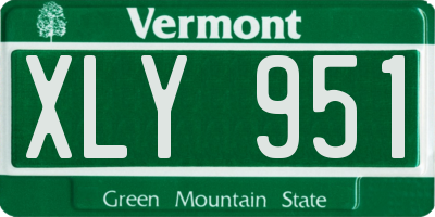 VT license plate XLY951