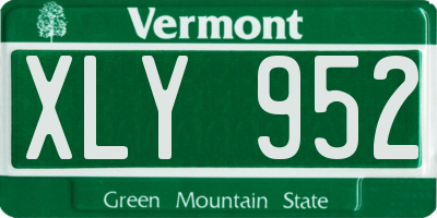 VT license plate XLY952
