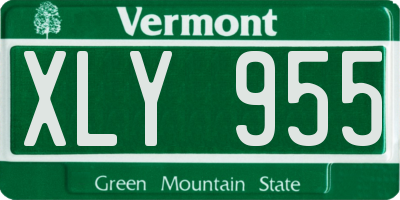 VT license plate XLY955