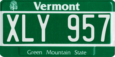 VT license plate XLY957