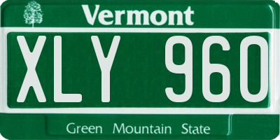 VT license plate XLY960