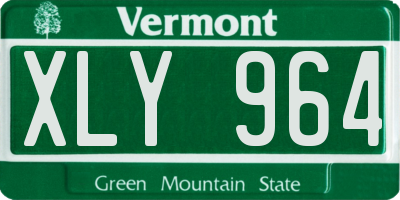 VT license plate XLY964
