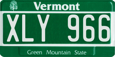 VT license plate XLY966