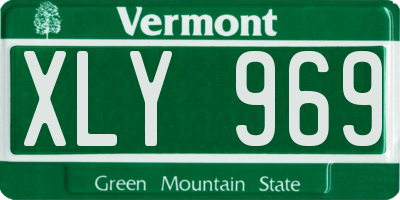 VT license plate XLY969