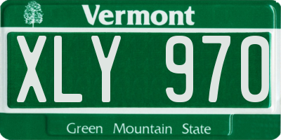 VT license plate XLY970