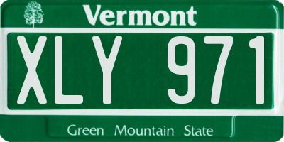 VT license plate XLY971