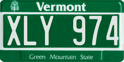 VT license plate XLY974