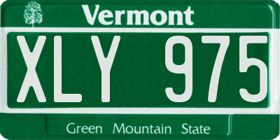 VT license plate XLY975