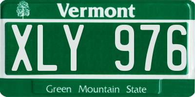 VT license plate XLY976