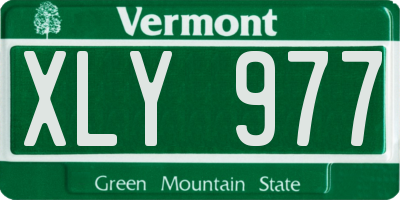 VT license plate XLY977