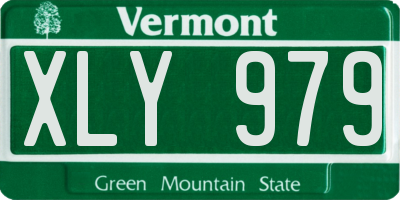VT license plate XLY979
