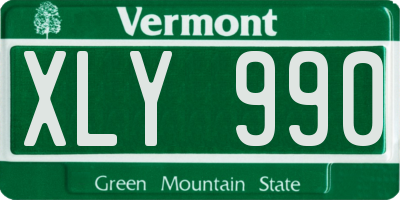VT license plate XLY990