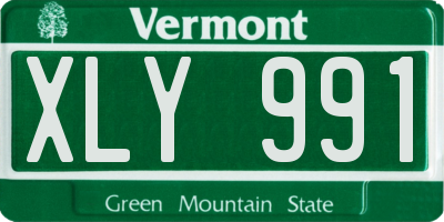 VT license plate XLY991