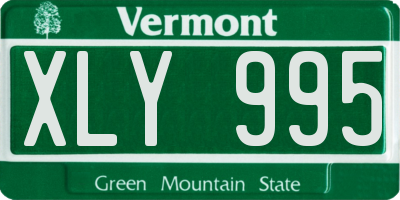 VT license plate XLY995