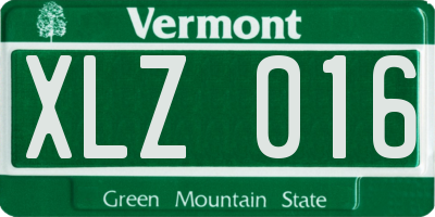 VT license plate XLZ016
