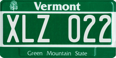 VT license plate XLZ022