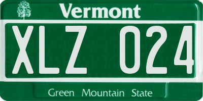 VT license plate XLZ024