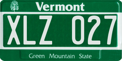 VT license plate XLZ027