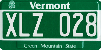 VT license plate XLZ028